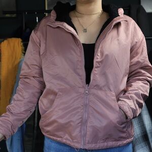 Fabletics Dusty Pink + Black Reversible Jacket